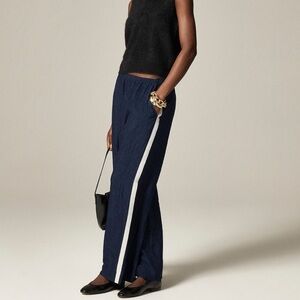 J. Crew Navy Blue Pants with White Stripe
